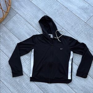 Nike Black and White Hoodie Jacket Full Zip